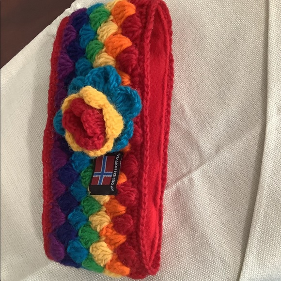 Rainbow 🌈 Knit Headband KP Design Norway - Picture 6 of 9
